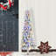 Arbre de Noël artificiel floqué pré-éclairé avec lumières multicolores-1723973079
