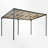 Wall-Mounted Sloping Metal Patio Gazebo