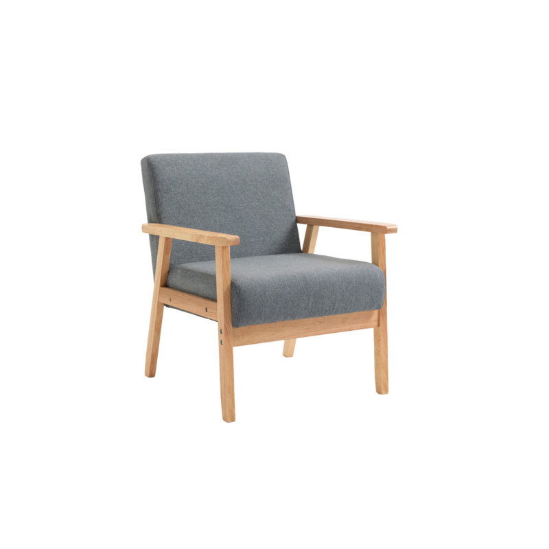 Chaise l 25 po Bahamas, Gris, Naturel
