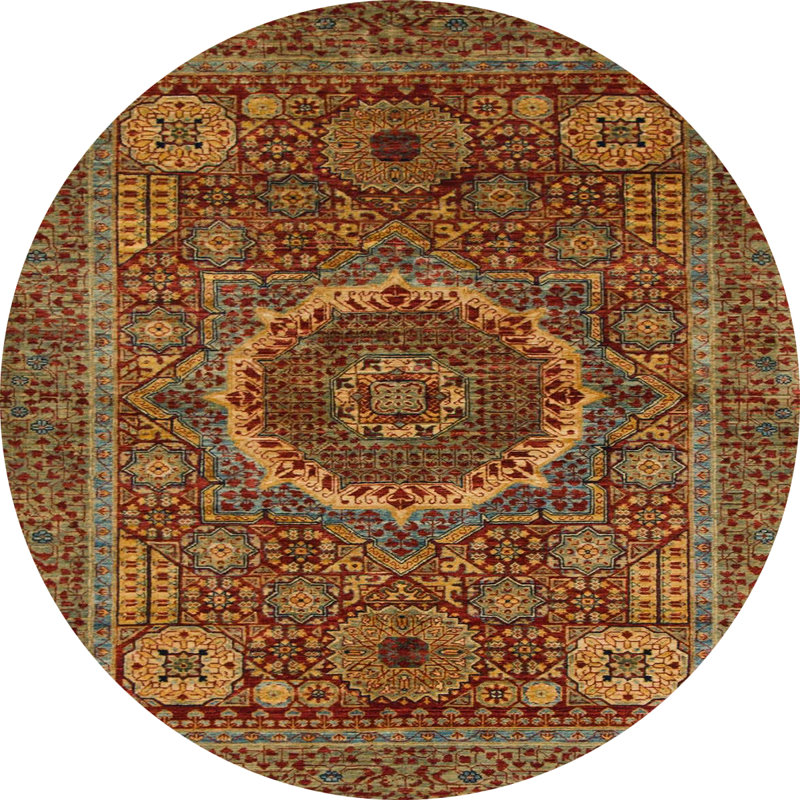 Abstract Indoor Rug, Round 8'