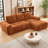 Modern Oversized L-Shaped Sectional Sofa, Chenille 4-Seater Couch with Chaise and Removable Pillows, No Assembly Required Compression Sofa for Living Room, Apartment-1471136952