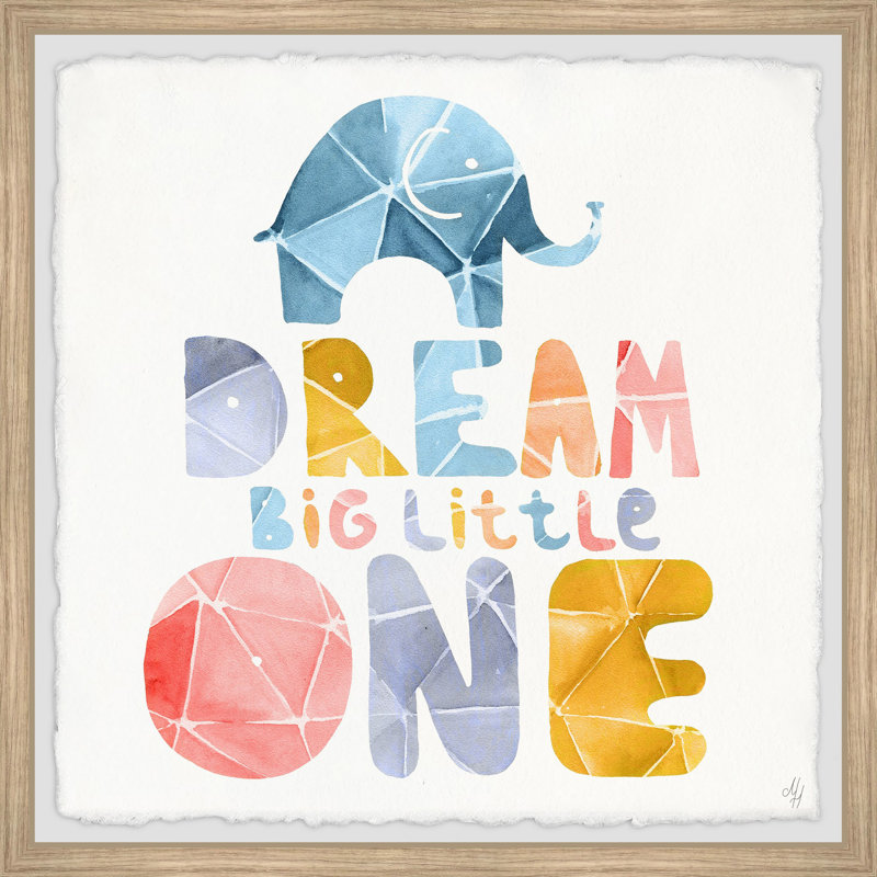 Dane Dane Paperfold Dream Big Little One - Single Picture Frame Print, 41cm H x 41cm W