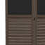 Paravent pliable de 1,2 m de haut (4 pi 5,5 pi), brun noyer, avec tableau noir pour usage de bureau, cloison haute.