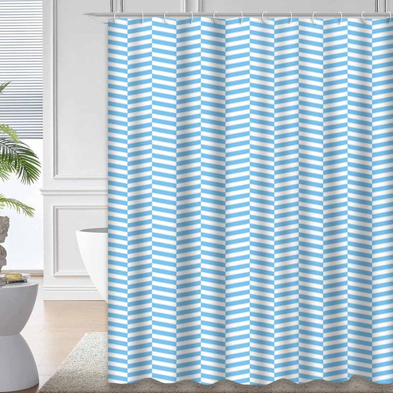 Rideau de douche en tissu Herringbone, L 72 po x l 84 po