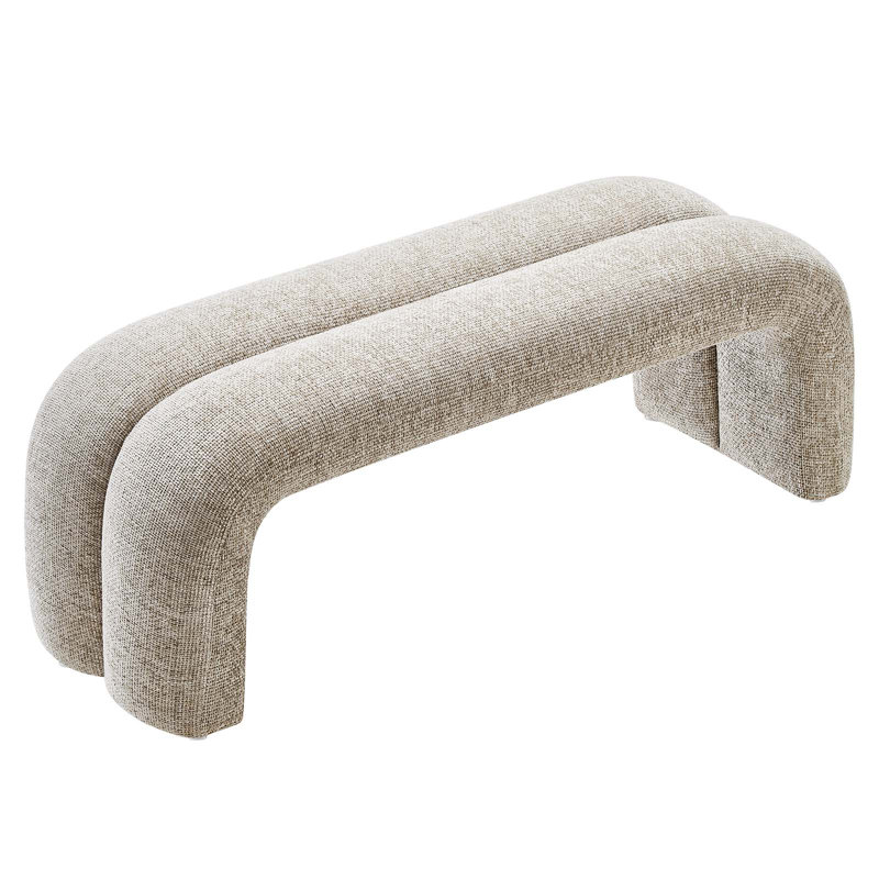 Banc d'appoint en chenille 50,5 po Modway Dax, Kaki