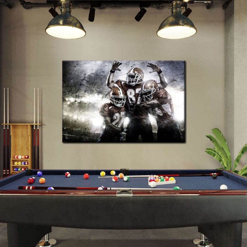 Thrilling Football - impression sur toile tendue, H 16 po x l 24 po x P 1,25 po
