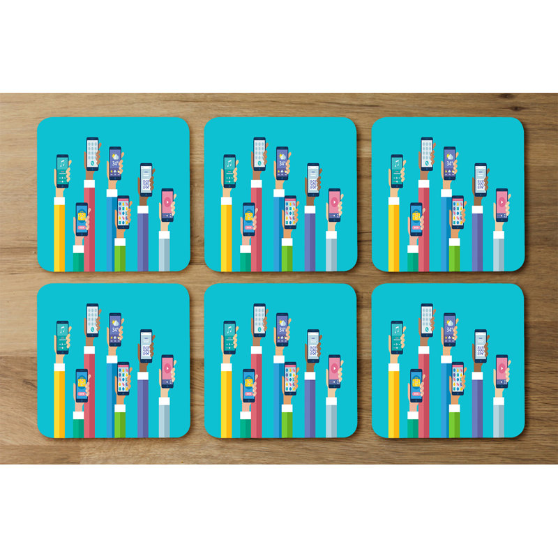 Square 6 Piece Coaster Set