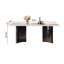 White Luxury Marble Rectangular  Dining Tables-105170482