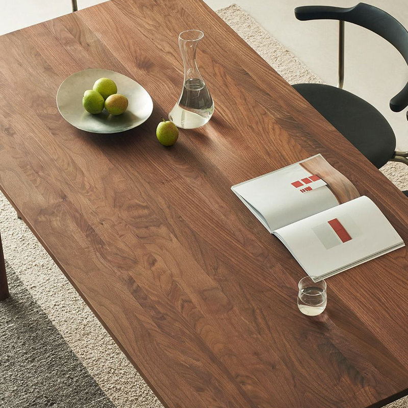 Table de salle à manger rétro, H 29,53 po x L 70,87 po x l 35,43 po, Brun