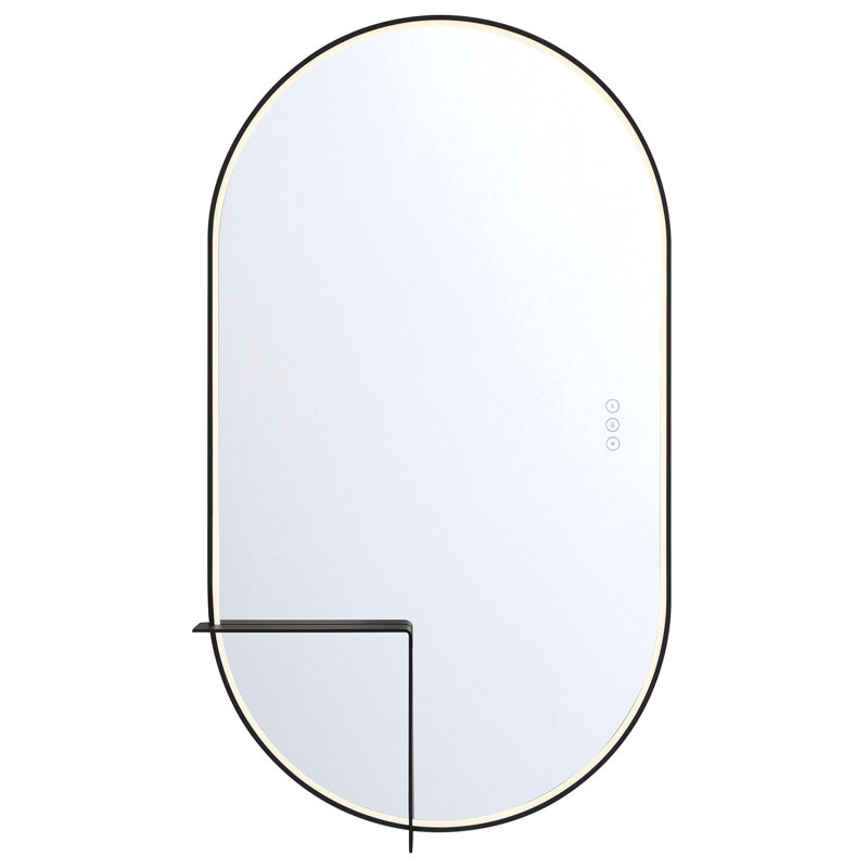Miroir Linden, 42 po x 24 po, Noir mat