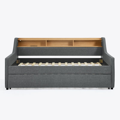 Bahman Upholstered Daybed with Trundle by Orren Ellis