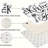 Kitchen Laundry Room 2 Pack Typography Print Black White Kitchen Mats