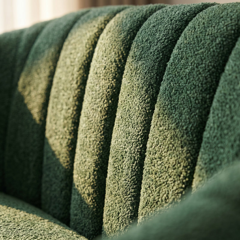 Causeuse en chenille Channel, Vert