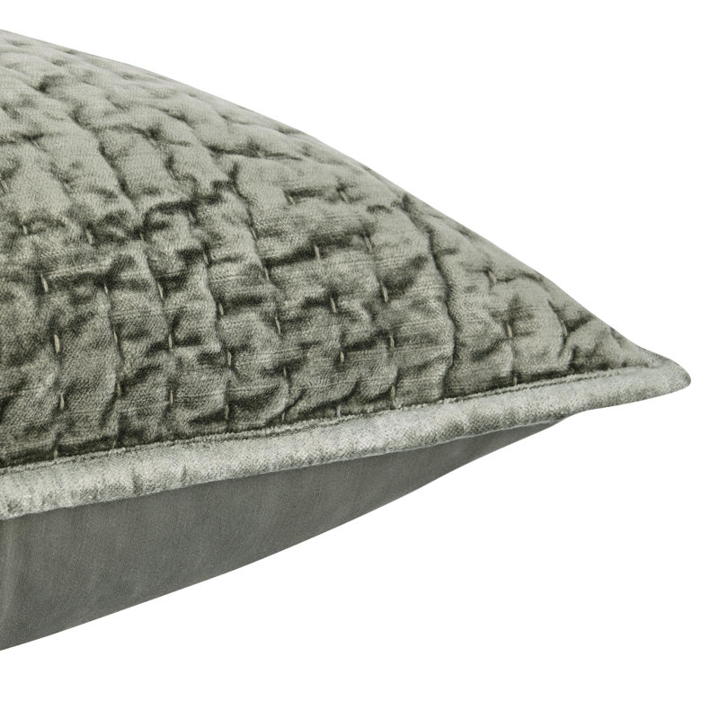 Dimitry Polyester Zipper Sham, King, Sage Green