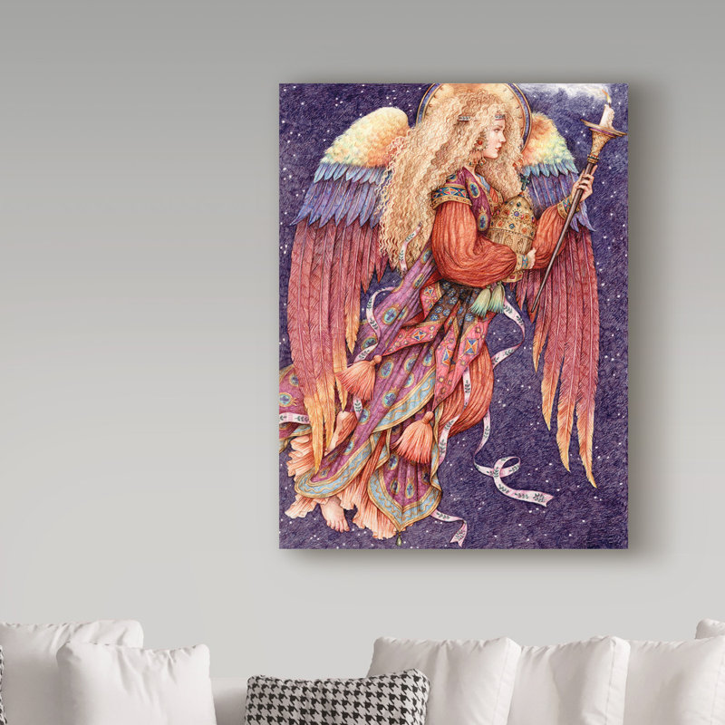 «Angel in Dark» par Hodgin, reproduction d'art sur toile tendue, H 47 po x l 35 po x P 2 po