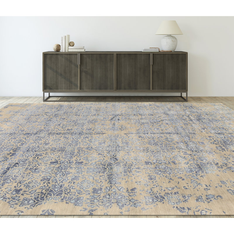 Brookhaven Floral Area Rug in Blue