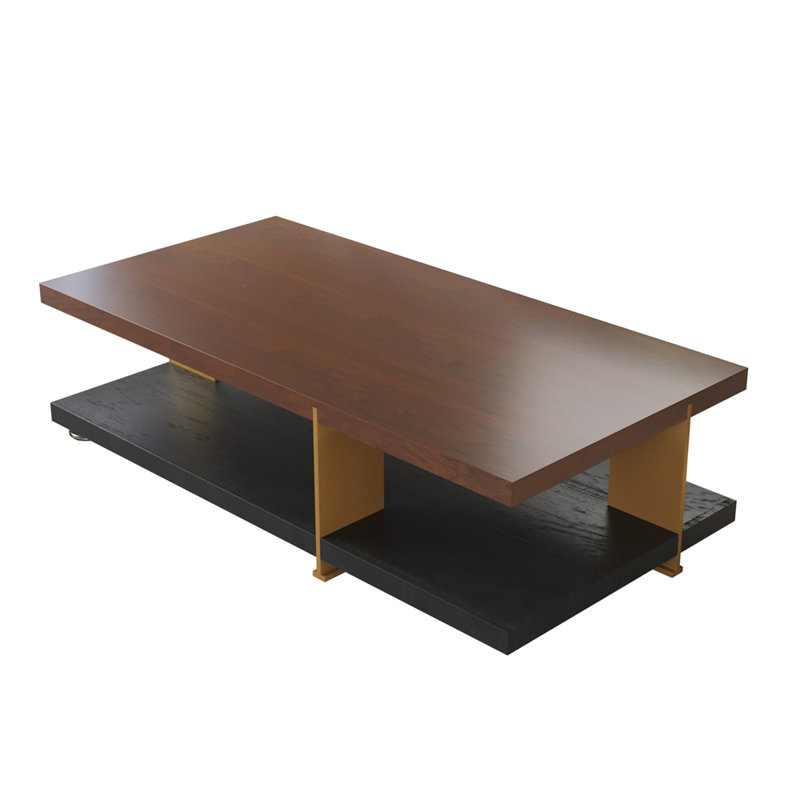 Classica Rectangle Wood Coffee Table, Walnut
