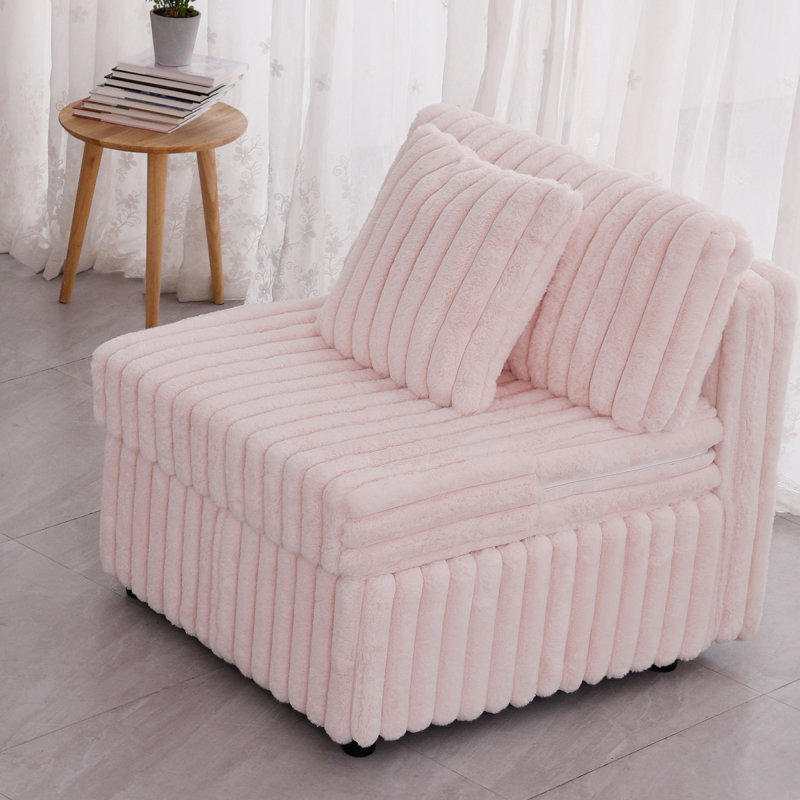 Canapé simple 44,9 po Modular Modern, Rose