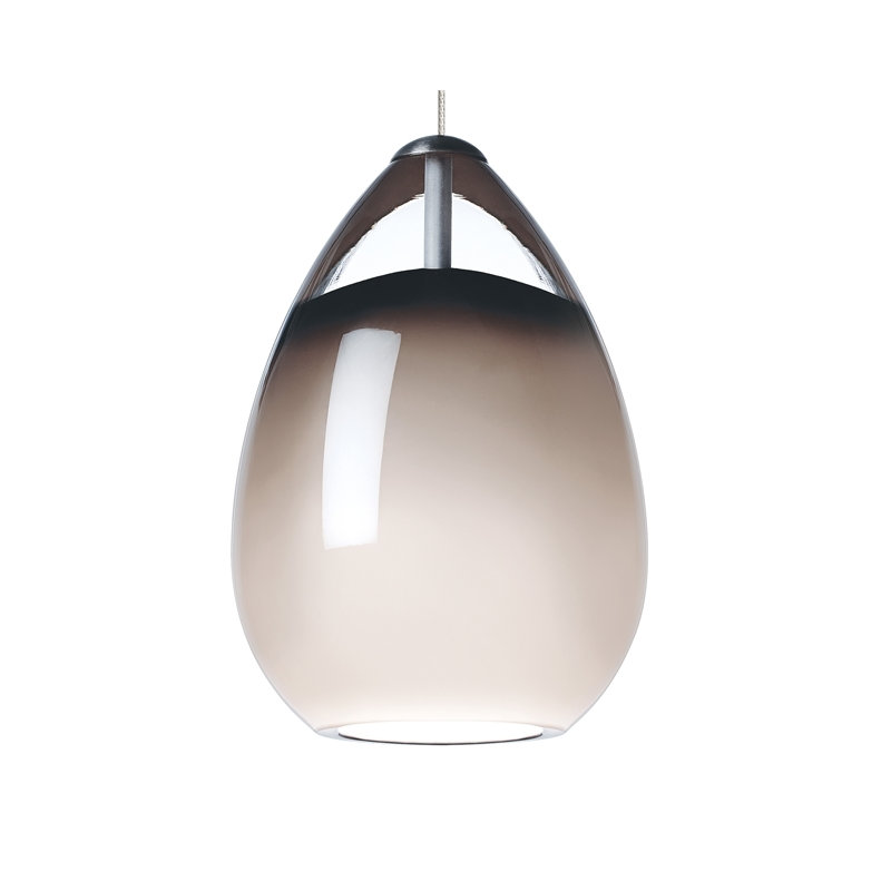 Alina Track Pendant, Gray / Smoke, 1 x 6W LED, Satin Nickel
