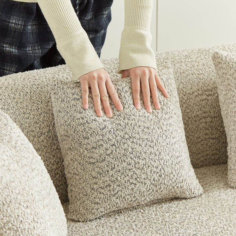 Compression Cloud Sectionals, 111.5 Inch Chenille Modern Curved Sofa For Home