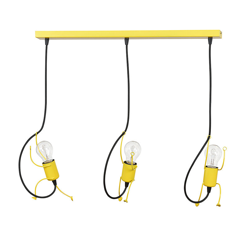 Pascual 3 - Light Unique/Statement Pendant, Yellow/Black