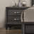 Two Tone Design 1Pc Nightstand Two Drawers Wooden Legs Gray Finish Bedroom Furniture-1251655823