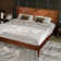 Panthera Solid Wood Bed Frame with Artistic Patterned Headboard