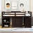 Low Study Full Loft Bed With Cabinet-2099170770