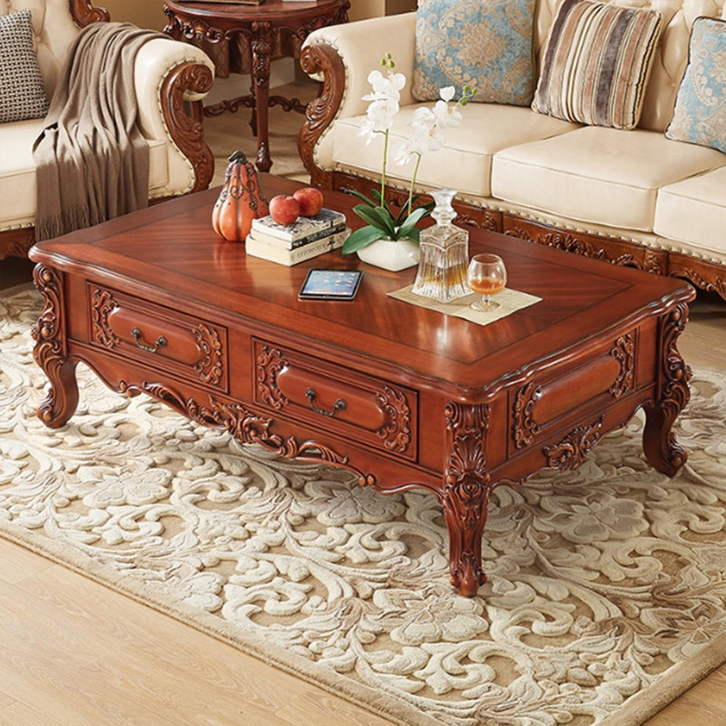 Table basse de style américain, H 20,47 po x L 55,12 po x l 31,49 po