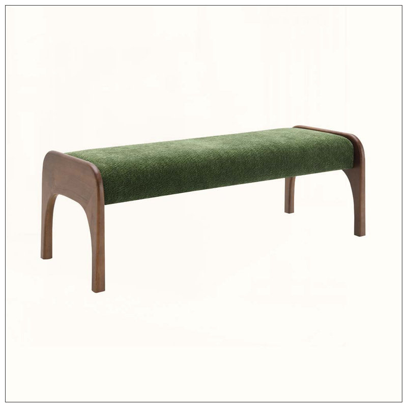 Banc long rembourré 50,25 po, Vert