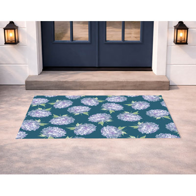 Hydrangea Love Decorative Outdoor Doormat