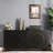 Elegant 4 Doors Sideboard With Carved Flower Pattern