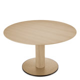 Dining Table Astro Natural Oak Veneer Bronze Finish - Stand