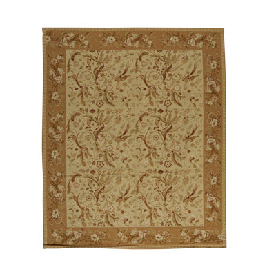 Hand-Knotted High-Quality Area Rug in Brown/Beige