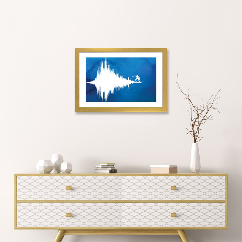 Soundwave par Rob Dobi - impression, Papier doré, H 24 po x l 32 po x P 1 po