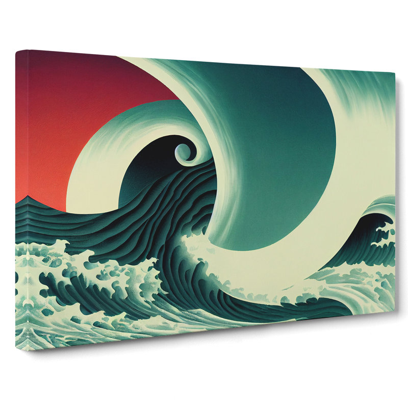 Surreal Japanese Wave Vol.1 Abstract - Wrapped Canvas, 35cm H x 50cm W x 3cm D