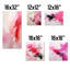 «Gold and Pink Minimal Abstract River I», ensemble d'art mural sur toile abstraite de 5-274832279