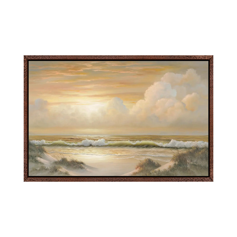 Dusk by Georgia Janisse - Painting on Canvas, 66.04 cm H x 45.72 cm W, Brown Floater Frame