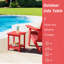 Table de bout HDPS Adirondack à 2 niveaux, table d'appoint d'extérieur résistante aux intempéries pour patio, piscine et pelouse-129508932