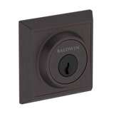 Chamfered Square Deadbolt Patio Deadbolt in Venetian Bronze