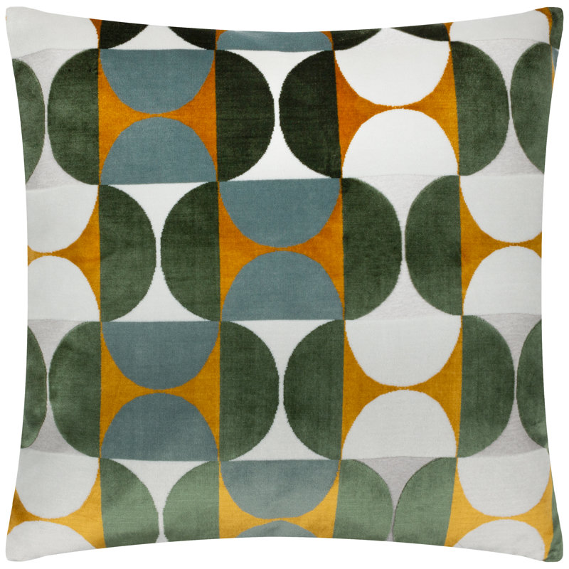 Bardot Geometric Square Cushion Cover, Gold/Blue