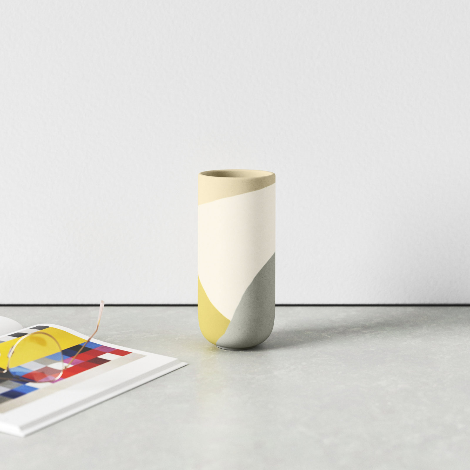 Tami 7.75'' Handmade Ceramic Table Vase, Yellow