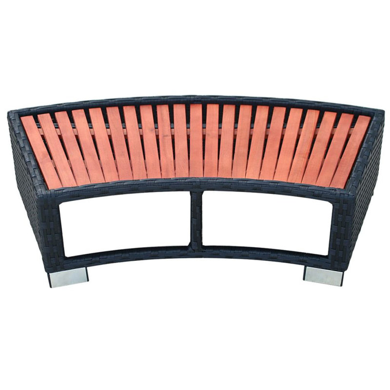 Poly Rattan Spa Step, Black