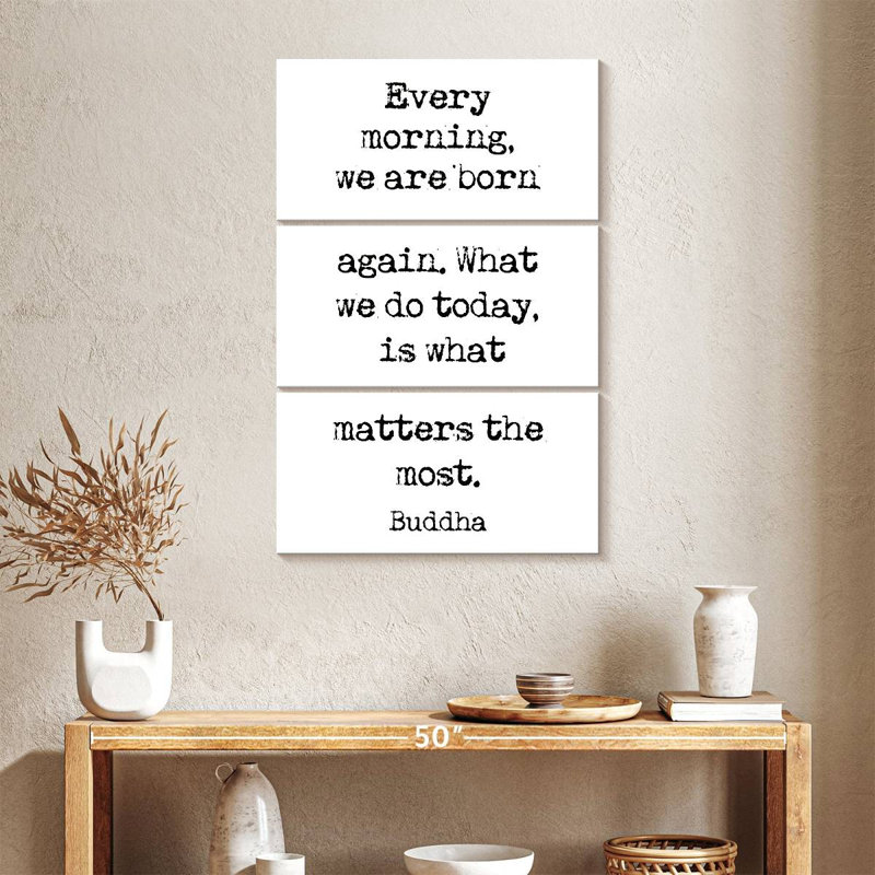 Citation positive de Kerrick Buddha, H 38 po x l 24 po