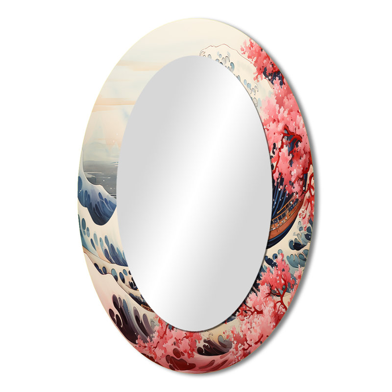 Miroir mural moderne rose, 36 po x 24 po