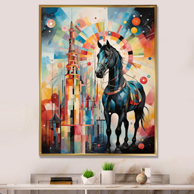 Carrousel de carrousel de couleur sur toile