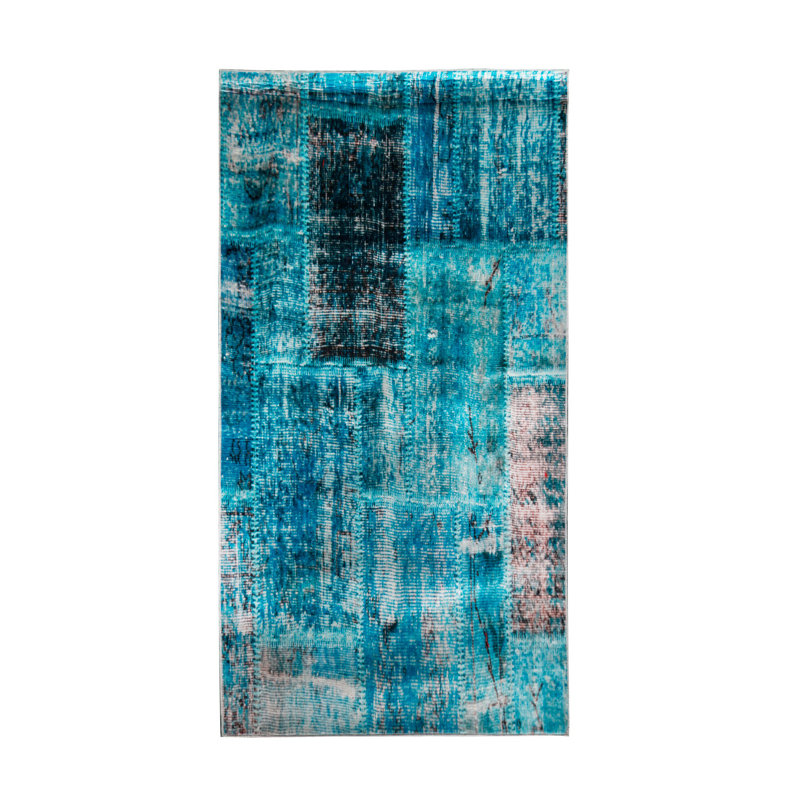 Soft Hall Carpet 2.6 x 4.9 Feet | 100% Polyester, 0.04 in Pile Height | Antibacterial, Non-Slip Underside | Woven with 3D Digital Printing | Machine Washable | Durable & Stylish for Entryways & Living Rooms