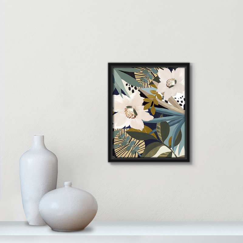 «Floral Symphony II» par Eva Watts, H 11,5 po x l 9,5 po, Noir