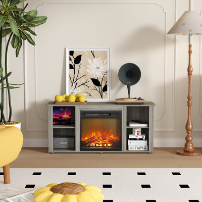 47.2" Fireplace TV Stand With 19.6" Electric Fireplace For TVs Up To 55"