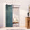 K Design Color Solid Pine Wood Unassembled Door with Black Rustic Installation Hardware Kit